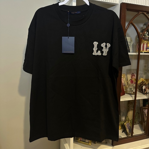 Louis Vuitton LV Diamond Embroidery Patch T-Shirt NEW - Picture 1 of 8